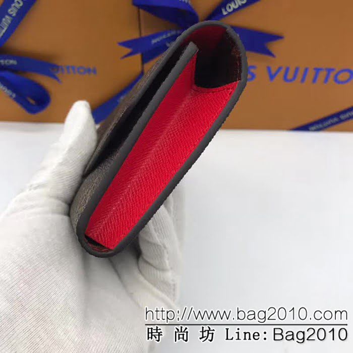 路易威登LV頂級原單 M60696大紅海外原單私貨代購級品質實物拍攝 女士錢包 ZY1065